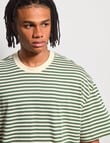 AIR SPACE Urban Stripe Tee, Green Cream product photo View 04 S