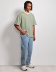 AIR SPACE Urban Stripe Tee, Green Cream product photo View 08 S