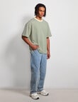 AIR SPACE Urban Stripe Tee, Green Cream product photo View 08 S