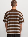 AIR SPACE Edgey Stripe Tee, Brown product photo View 03 S