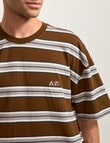 AIR SPACE Edgey Stripe Tee, Brown product photo View 04 S