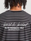 AIR SPACE City Stripe Tee, Black product photo View 07 S