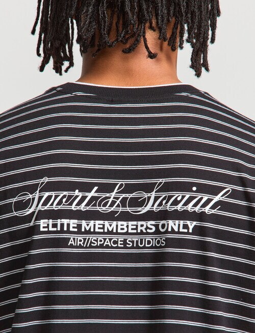 AIR SPACE City Stripe Tee, Black product photo View 07 L