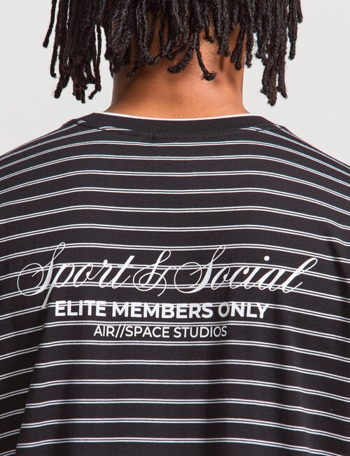 AIR SPACE City Stripe Tee, Black product photo View 07 L