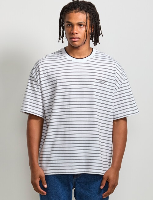 AIR SPACE City Stripe Tee, White product photo View 02 L
