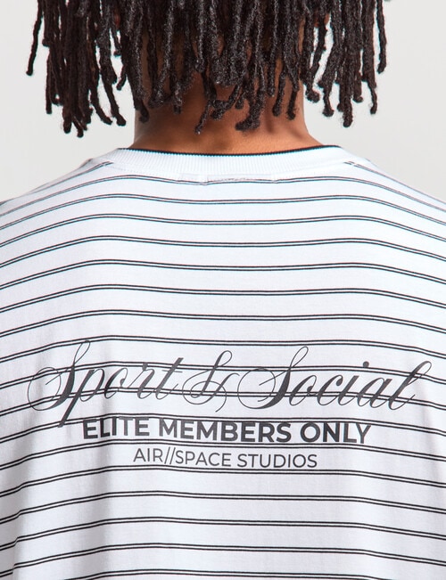 AIR SPACE City Stripe Tee, White product photo View 07 L