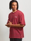 AIR SPACE City Stripe Tee, Brick Red product photo View 02 S