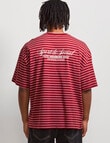 AIR SPACE City Stripe Tee, Brick Red product photo View 03 S