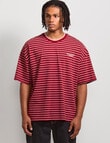 AIR SPACE City Stripe Tee, Brick Red product photo View 05 S
