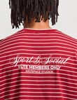 AIR SPACE City Stripe Tee, Brick Red product photo View 06 S