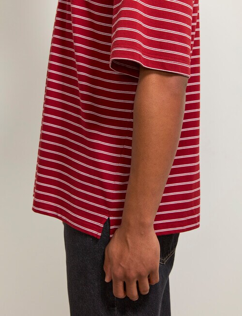 AIR SPACE City Stripe Tee, Brick Red product photo View 07 L