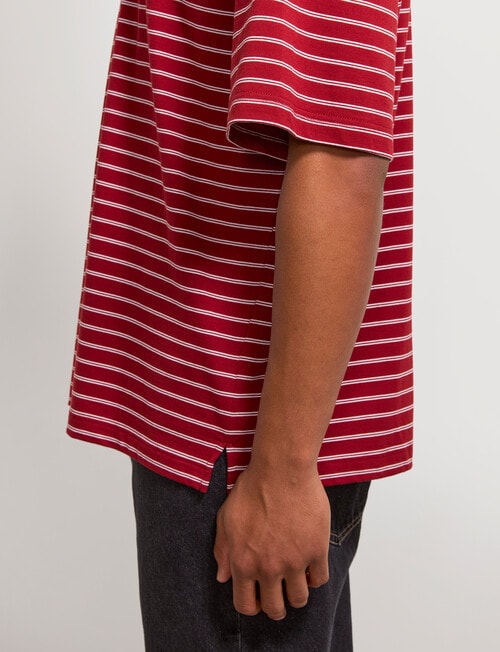 AIR SPACE City Stripe Tee, Brick Red product photo View 07 L