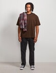 AIR SPACE Urban Stripe Tee, Brown Black product photo