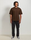 AIR SPACE Urban Stripe Tee, Brown Black product photo View 06 S