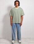 AIR SPACE Urban Stripe Tee, Green Cream product photo