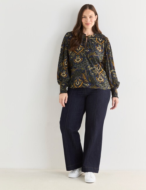 Whistle Printed Blouse, Vintage Paisley product photo View 13 L