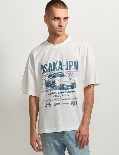 AIR SPACE OSAKA Racing Tee, White product photo View 02 L