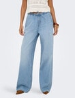 ONLY Jay Tie Waist Denim Pant, Light Blue product photo