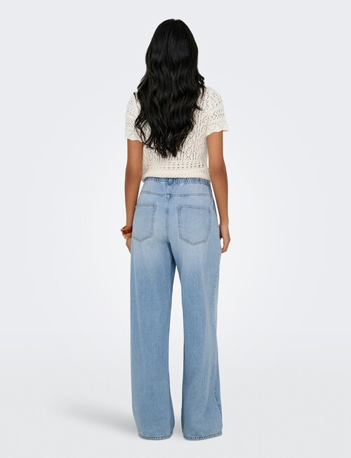 ONLY Jay Tie Waist Denim Pant, Light Blue product photo View 02 L