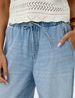 ONLY Jay Tie Waist Denim Pant, Light Blue product photo View 03 S