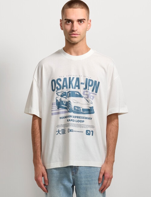 AIR SPACE OSAKA Racing Tee, White product photo View 05 L