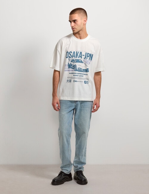 AIR SPACE OSAKA Racing Tee, White product photo View 06 L