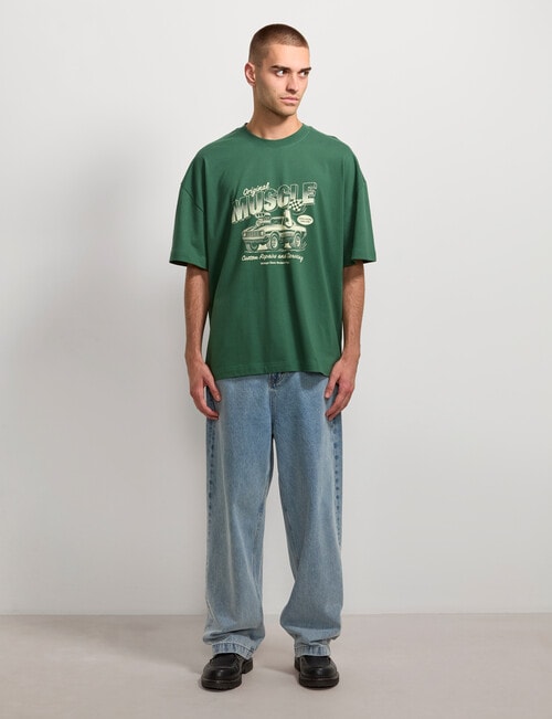 AIR SPACE Muscle Car Tee, Green product photo