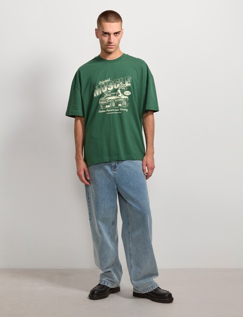 AIR SPACE Muscle Car Tee, Green product photo View 08 L