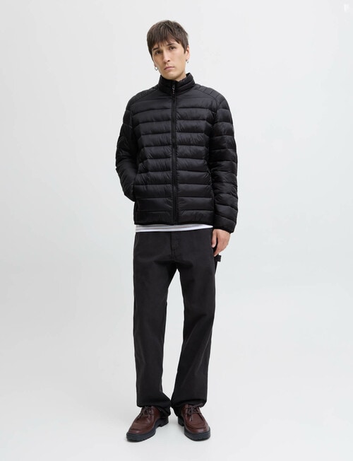 Jack & Jones Bradley Collar Puffer, Black product photo View 02 L