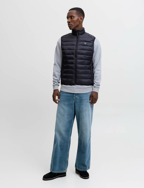 Jack & Jones Bradley Collar Bodywarmer, Black product photo View 02 L