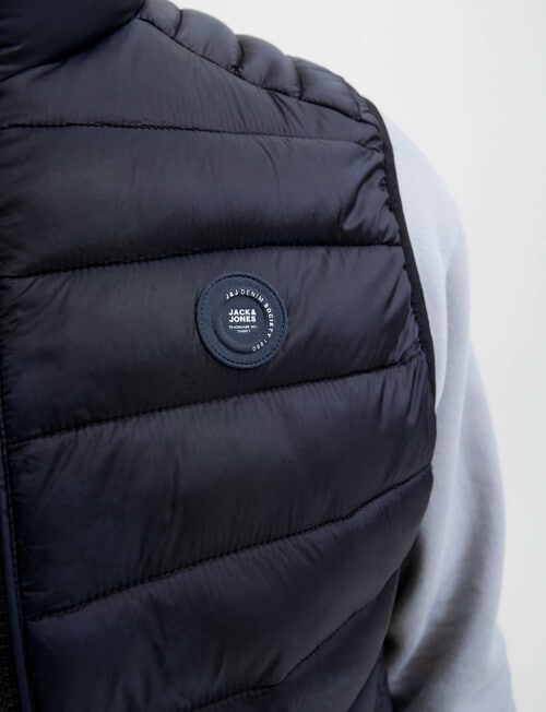 Jack & Jones Bradley Collar Bodywarmer, Black product photo View 03 L