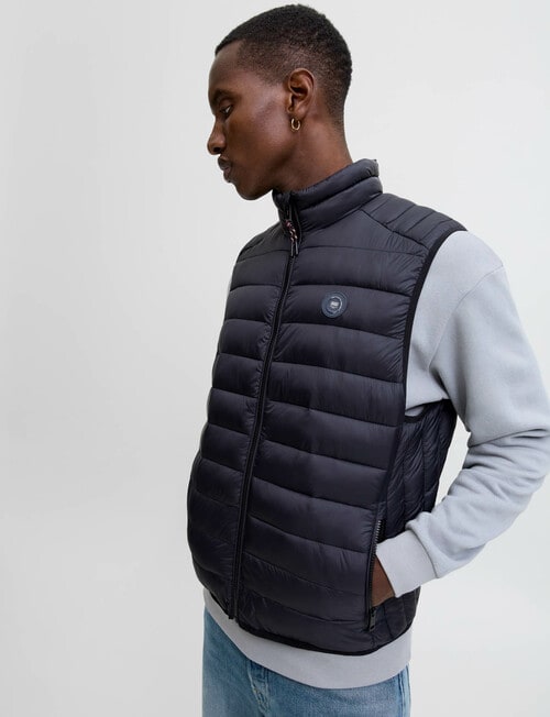 Jack & Jones Bradley Collar Bodywarmer, Black product photo View 04 L