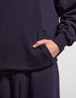 AIR SPACE Oversize Hoodie, Navy product photo View 07 S