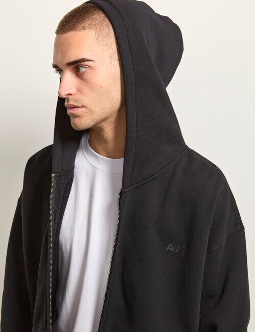 AIR SPACE Oversize Hoodie, Black product photo View 04 L