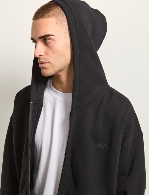 AIR SPACE Oversize Hoodie, Black product photo View 04 L