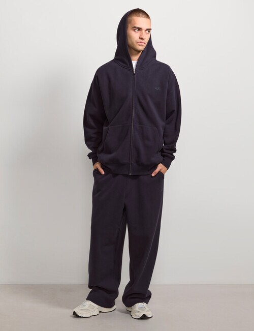 AIR SPACE Oversize Zip Up Hoodie, Navy product photo View 04 L
