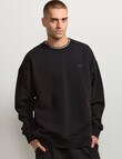 AIR SPACE Oversize Crew Pullover, Black product photo View 02 S
