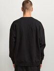 AIR SPACE Oversize Crew Pullover, Black product photo View 03 S