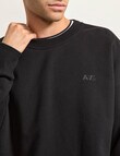 AIR SPACE Oversize Crew Pullover, Black product photo View 04 S