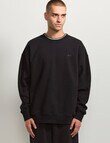 AIR SPACE Oversize Crew Pullover, Black product photo View 06 S