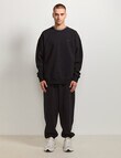 AIR SPACE Oversize Crew Pullover, Black product photo View 07 S