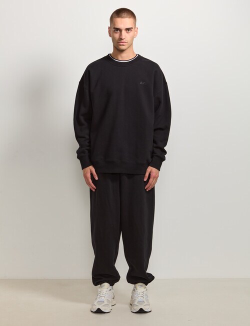 AIR SPACE Oversize Crew Pullover, Black product photo View 07 L