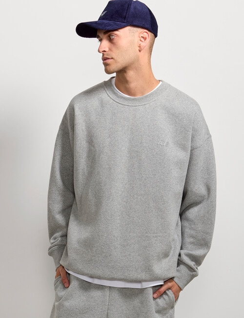 AIR SPACE Oversize Crew Pullover, Grey product photo View 02 L