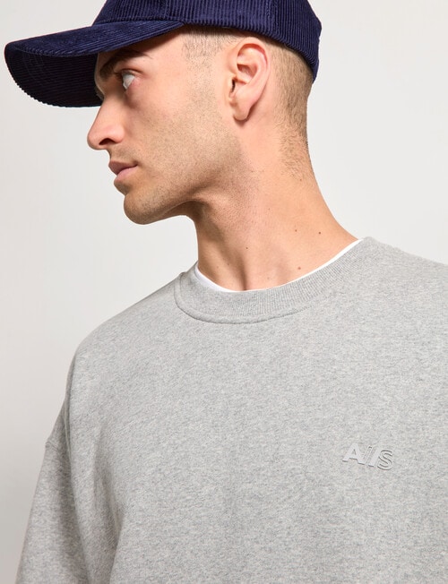 AIR SPACE Oversize Crew Pullover, Grey product photo View 04 L