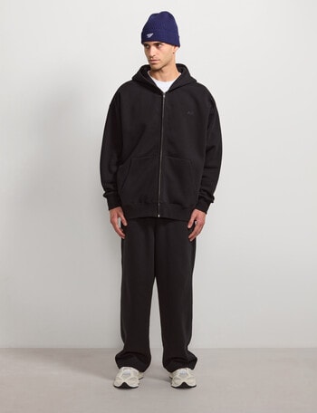 AIR SPACE Oversize Zip Up Hoodie, Black product photo