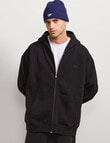 AIR SPACE Oversize Zip Up Hoodie, Black product photo View 02 S