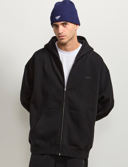 AIR SPACE Oversize Hoodie, Black product photo View 02 L