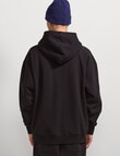 AIR SPACE Oversize Zip Up Hoodie, Black product photo View 03 S