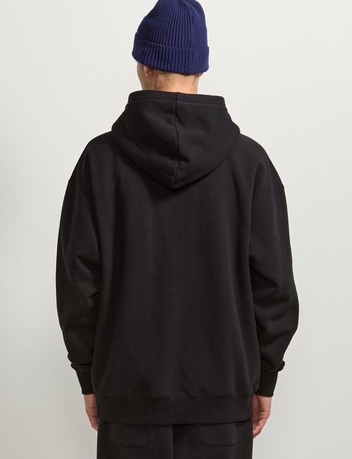 AIR SPACE Oversize Zip Up Hoodie, Black product photo View 03 L