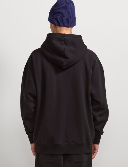 AIR SPACE Oversize Zip Up Hoodie, Black product photo View 03 L